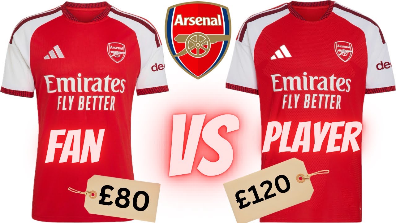 Comparing Both Fan & Player Version Arsenal Home Jersey 2026/27 Premier League Adidas #arsenal