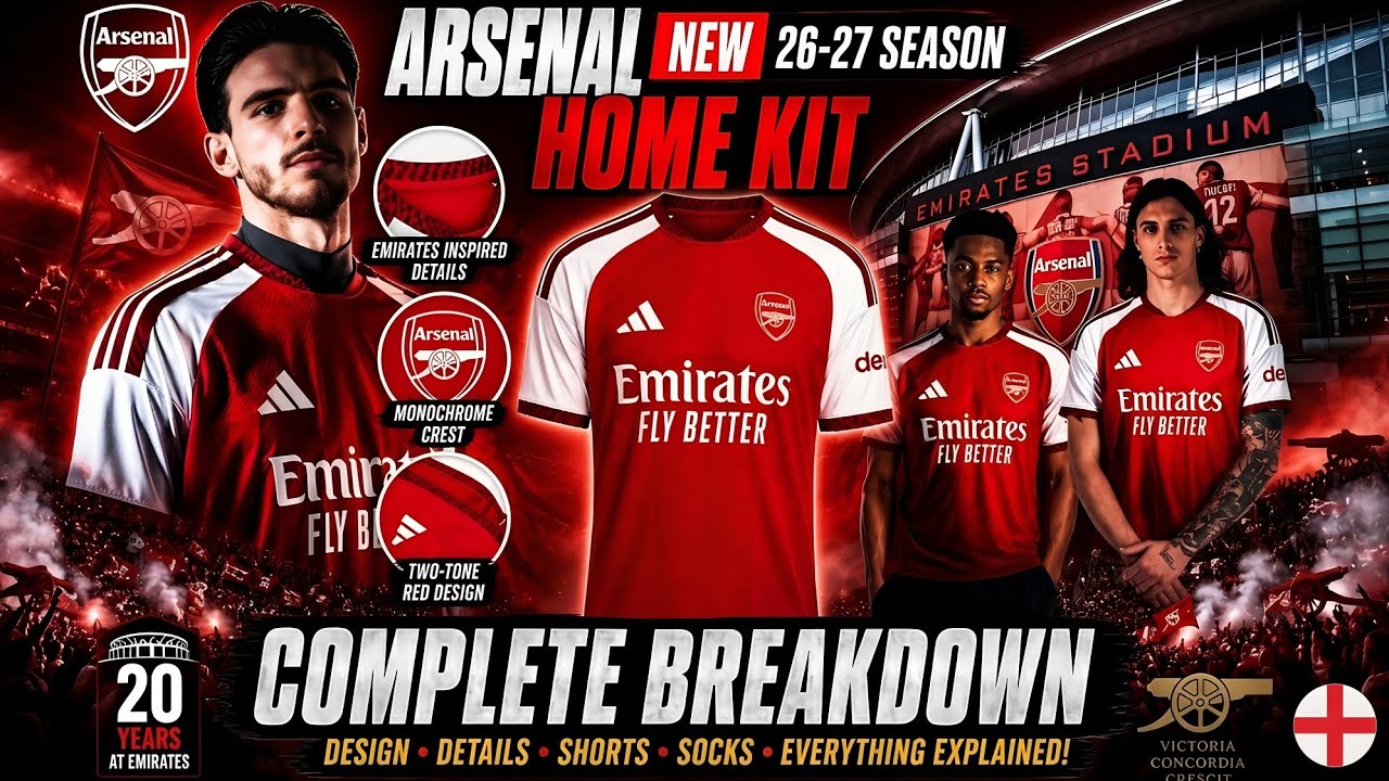 Arsenal NEW 26/27 Home Kit COMPLETE Breakdown 🔥 Adidas Cooked!
