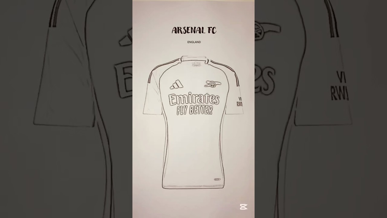 Arsenal coloring jersey ✍️🎨 #arsenal #arsenalfc #england #premierleague #arsenalfans #jersey #club