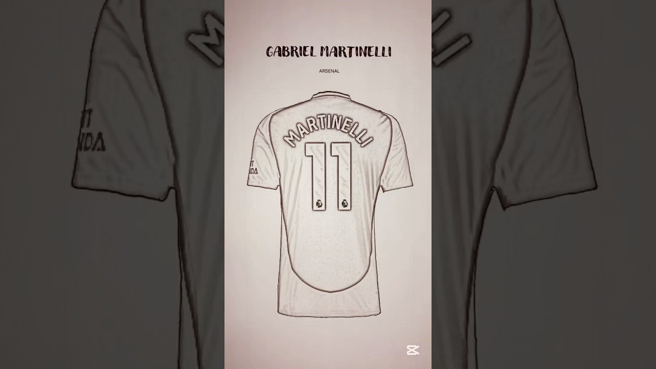 Martinelli Arsenal jersey ✍️🎨 #martinelli #arsenal #arsenalfans #arsenalfc #premierleague #england