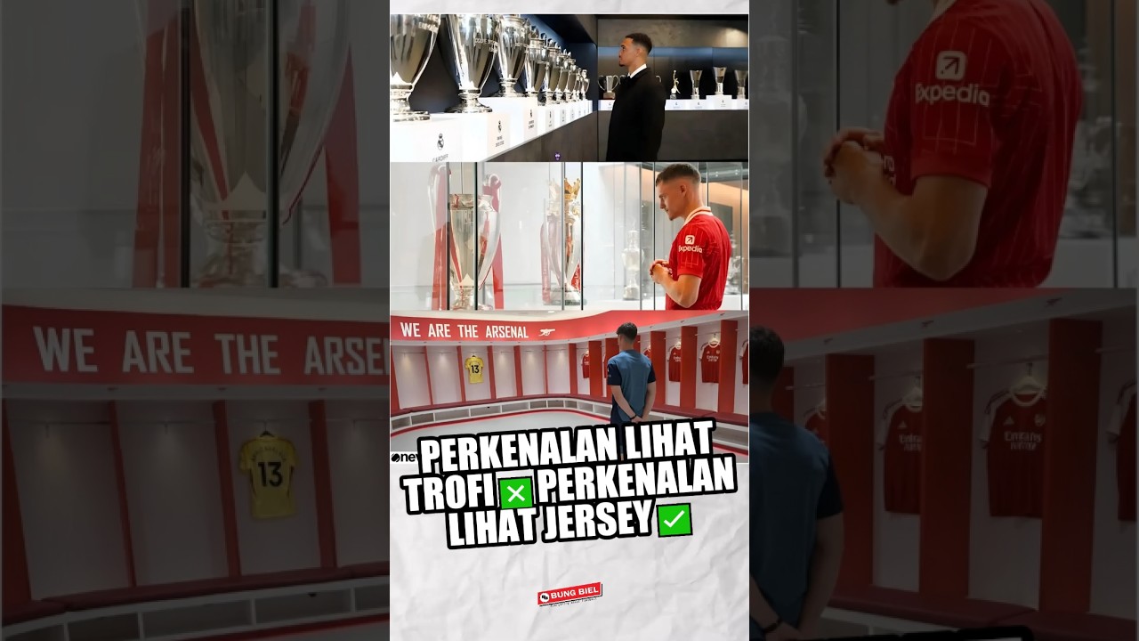 Bukan pamer trofi, Arsenal malah pamer jersey 😹 #shorts #trending