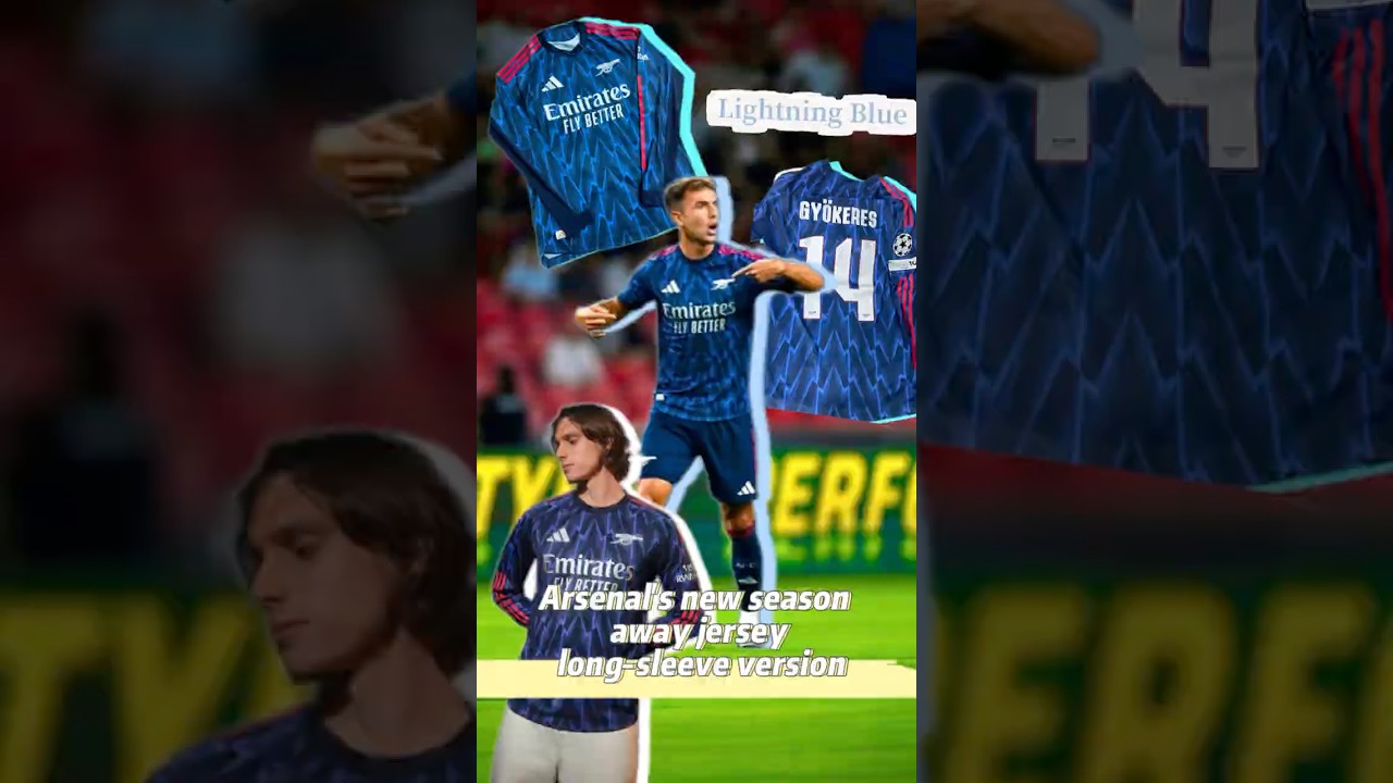 Arsenal’s new season away jersey long-sleeve version#arsenal #youtube #jersey  #soccer #football