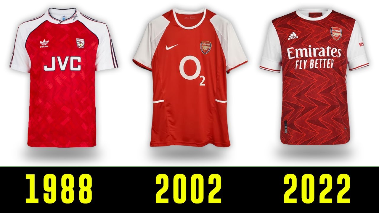 The Evolution of Arsenal Jersey 1869  –  2022  | Arsenal Kits History