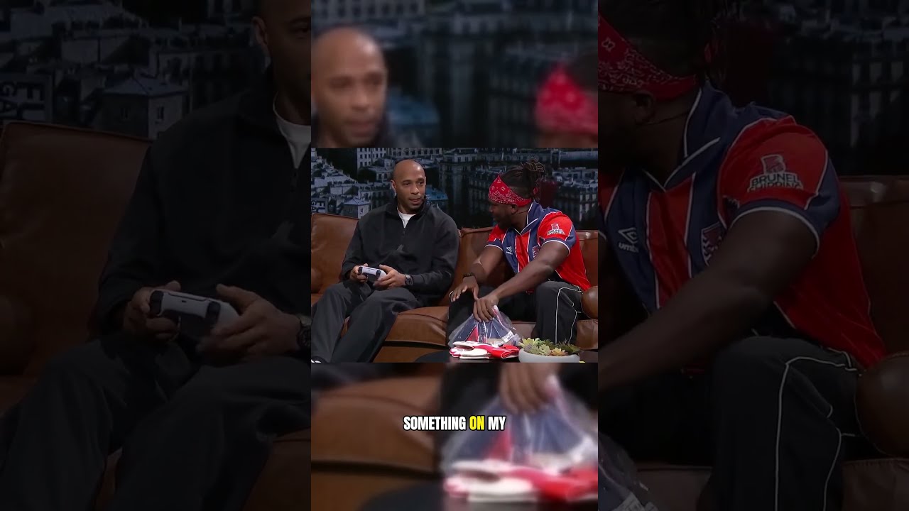 KSI gifts Thierry Henry an Arsenal shirt during a heated FC 27 match #fc27 #fifa #ronaldo #ksi