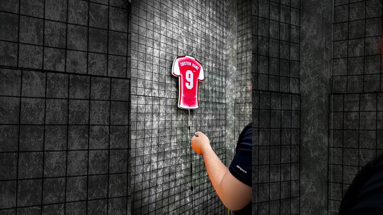 LED Football Jersey Wall Light  #football #arsenal  #led #walllights  #jersey