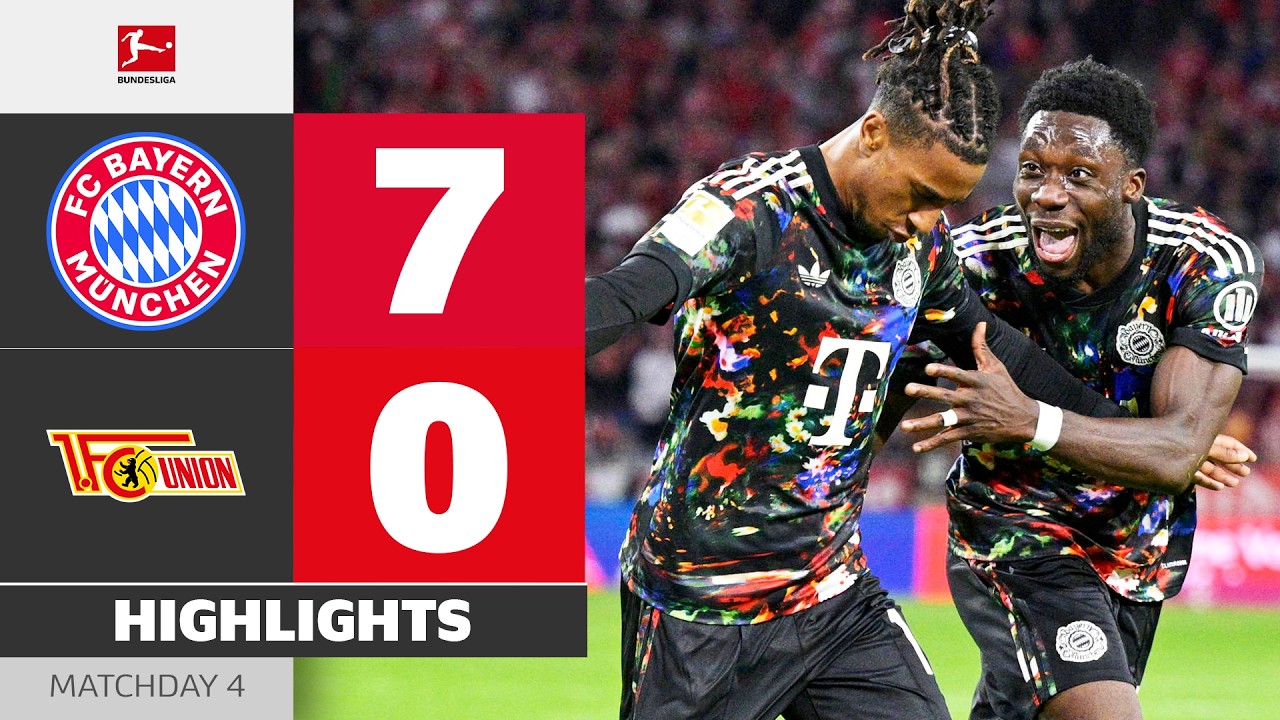 OLISE is Unstoppable 🔥 Hattrick & Assist | FC BAYERN – UNION BERLIN | Highlights | MD 4 – Bundesliga