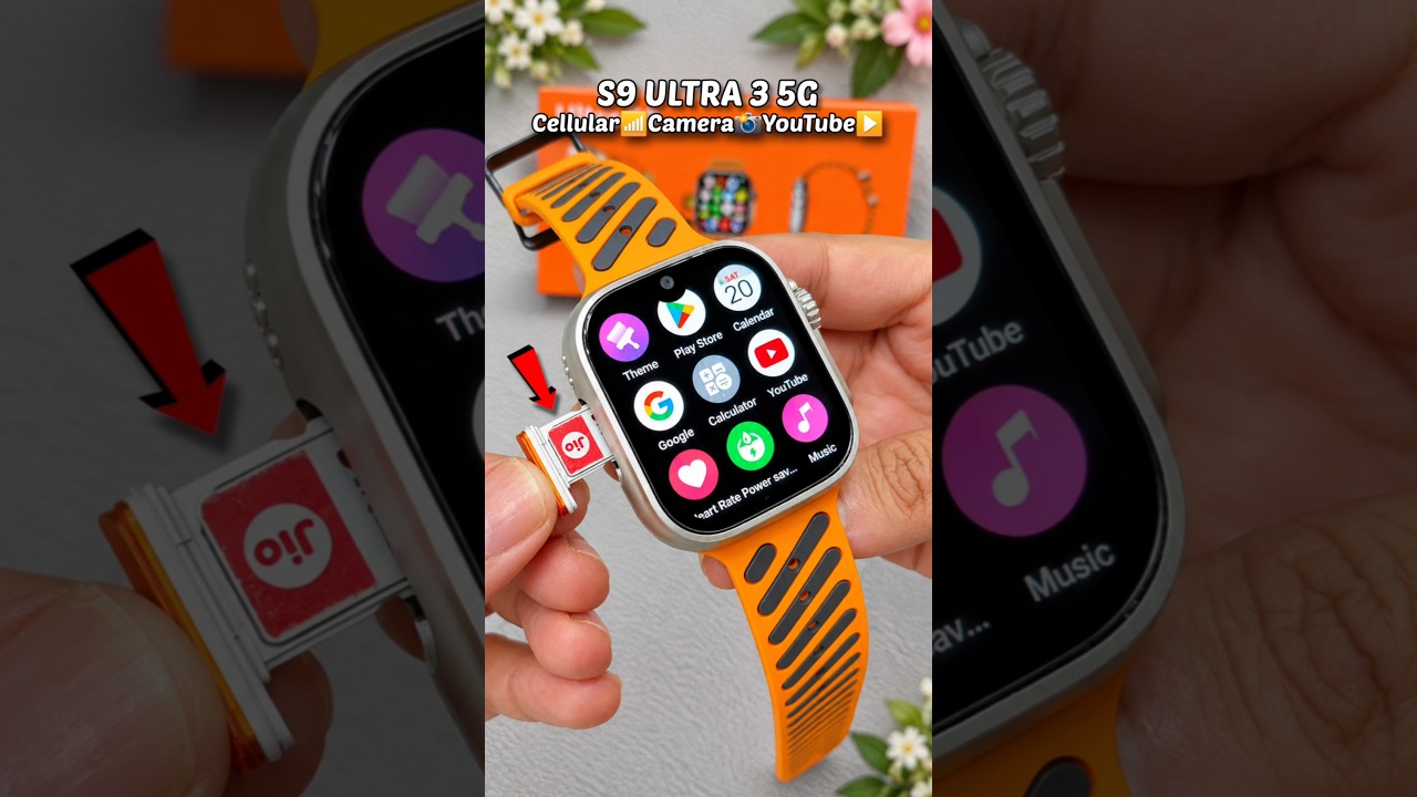 Real 5g SimCard S9 Ultra ANDROID SmartWatch #unboxing #gadgets #shorts #shortsfeed #viral #watch