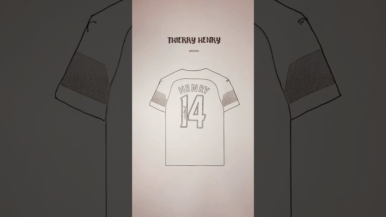 Thierry Henry Arsenal coloring jersey ✍️🎨 #henry #thierryhenry #arsenal #arsenalfc #legend #jersey