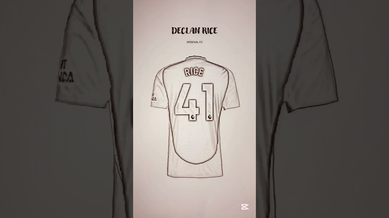 Declan Rice Arsenal jersey✍️🎨 #declanrice #arsenal #arsenalfc #london #england #premierleague #ucl