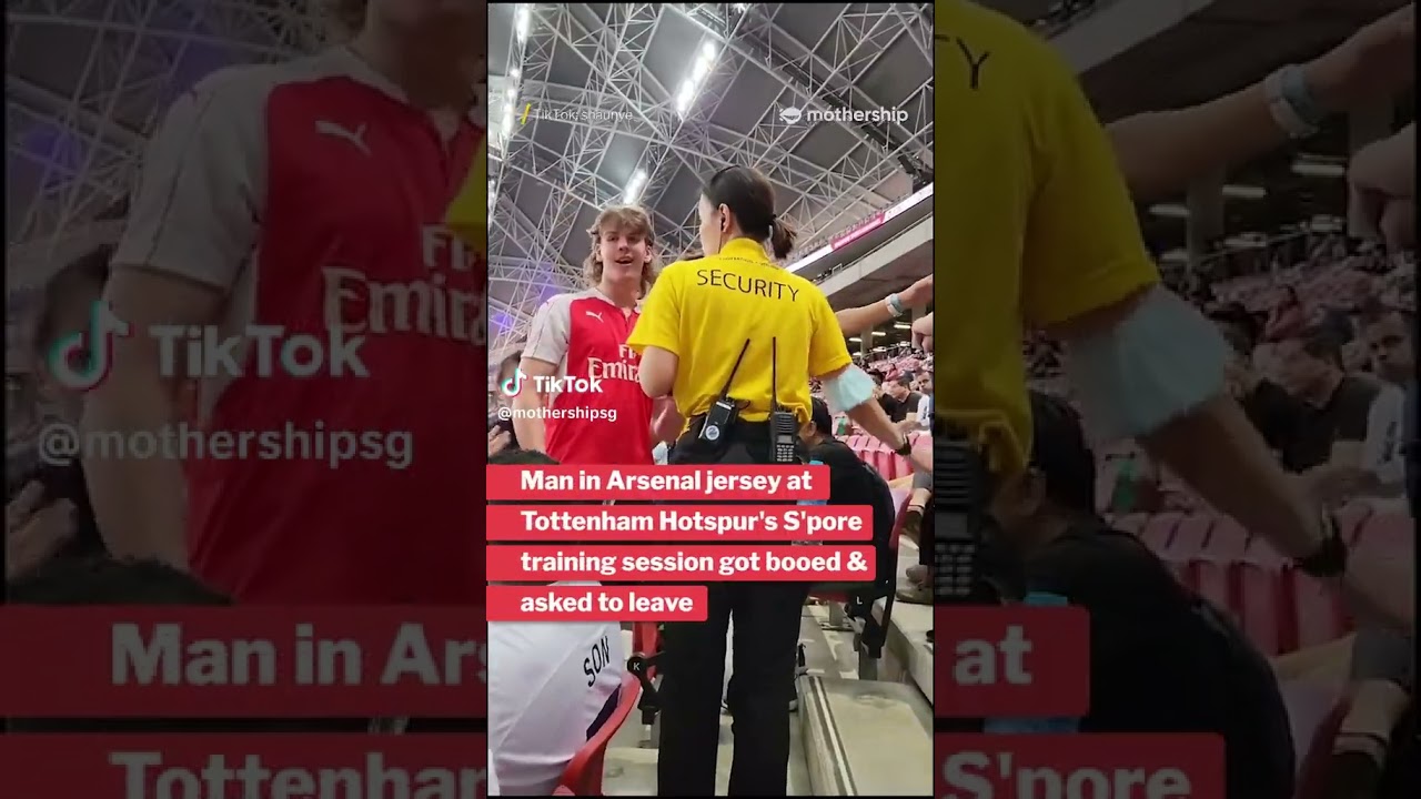 Man in Arsenal jersey at Spur’s training session got booed & asked to leave
