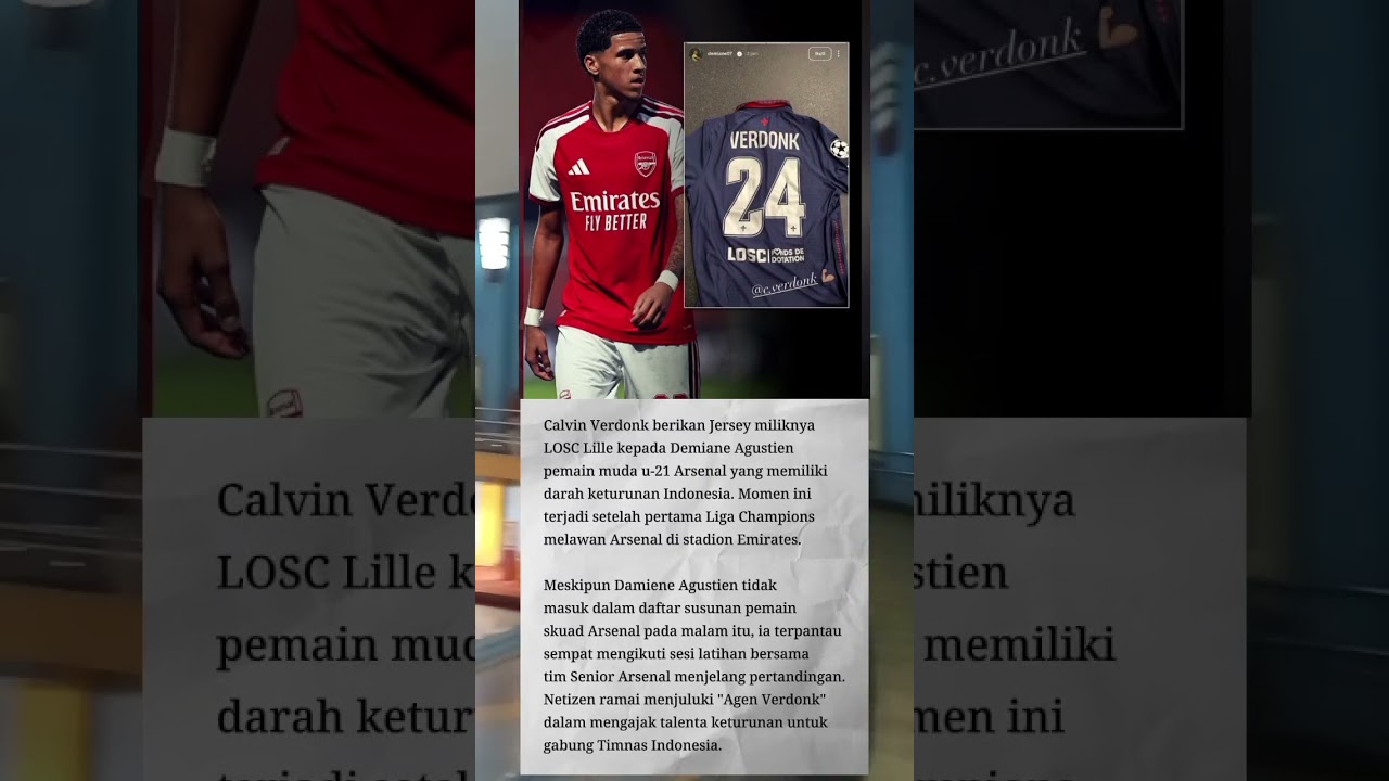 Calvin Verdonk berikan Jersey untuk pemain Arsenal#calvinverdonk #timnasindonesia #sepakbola #fifa .