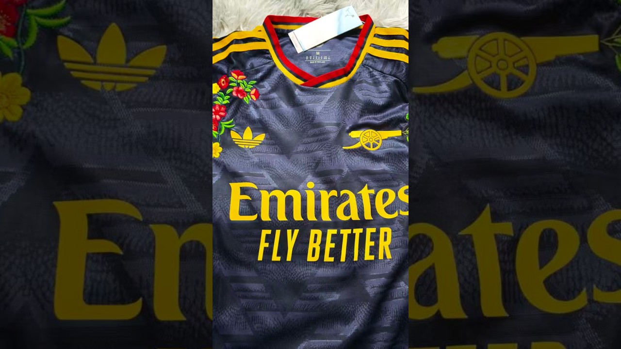 Arsenal away player version embroidered style jersey